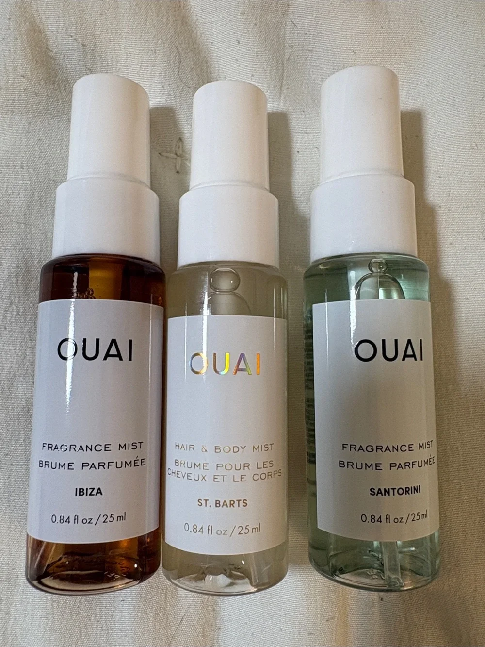 OUAI Frosted Cream Discovery Pouch with Mini Fragrance Sprays